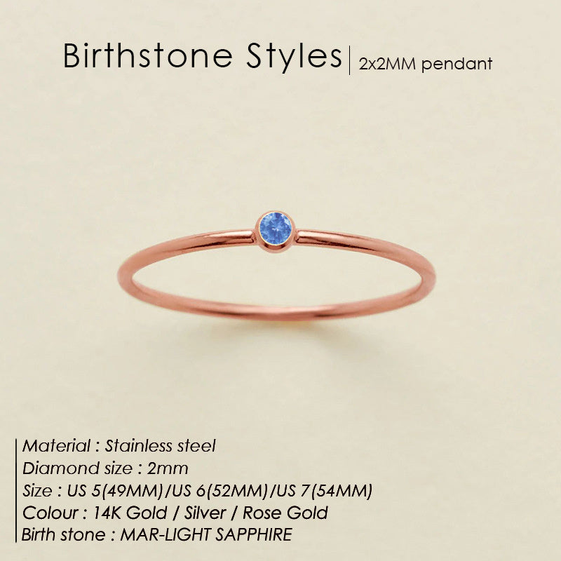 Dainty Birthstone Ring