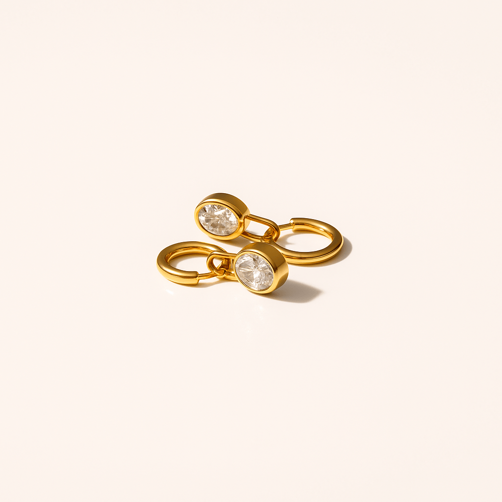 Diamond Lock Earrings