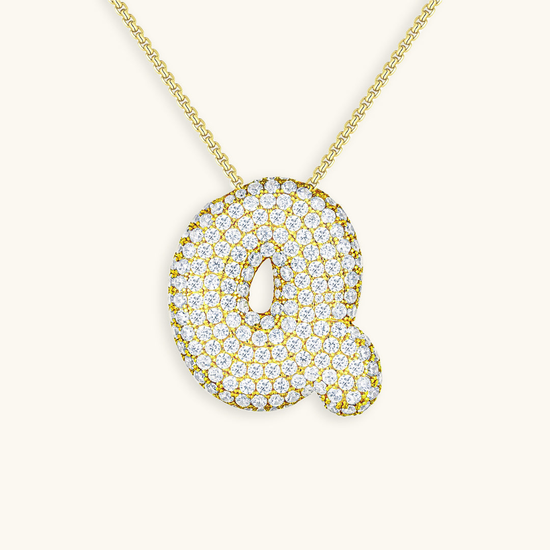 Hailey Bubble Initial Necklace