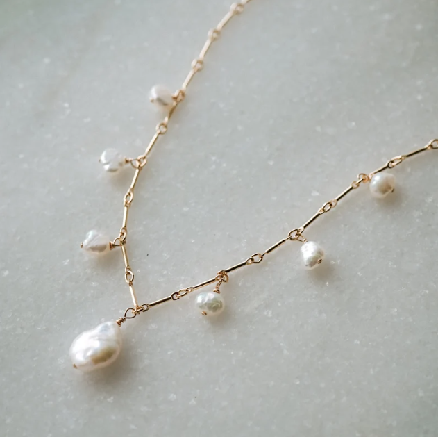 Santorini Pearl Necklace
