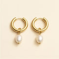 Bethany Pearl Drop Hoop