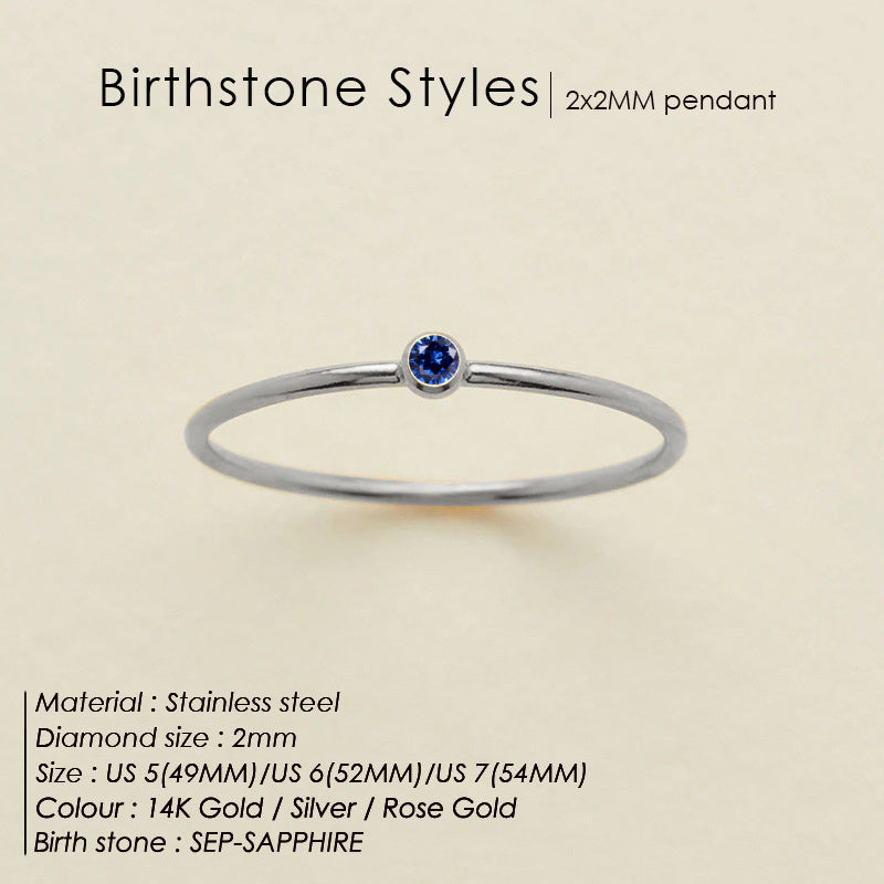 Dainty Birthstone Ring