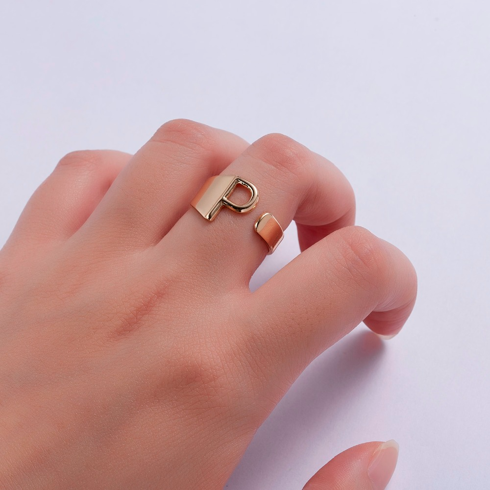 Chunky Initial Ring (adjustable size)