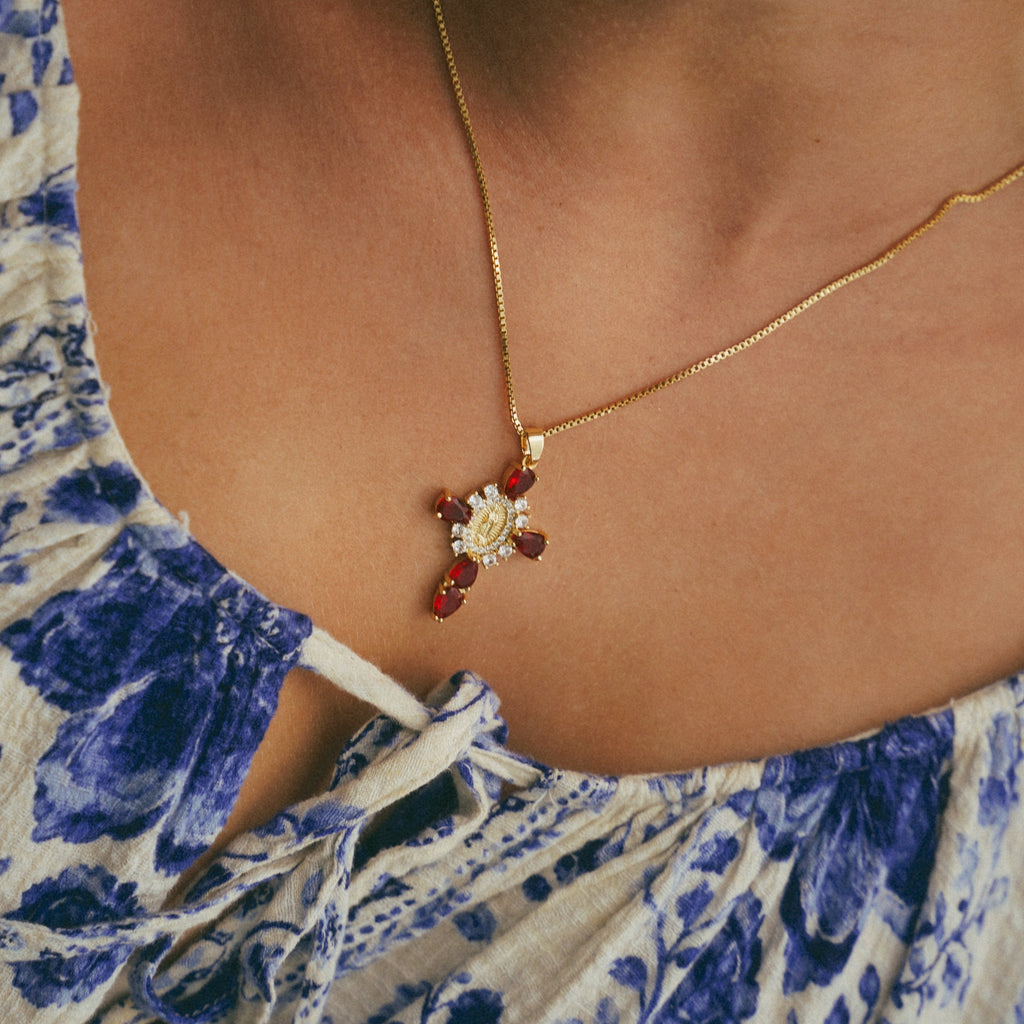 Valerie® Virgin Mary Cross Pendants